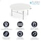 Flash Furniture Round Folding Table, 60.5" W, 60.5" L, 29.5" H, Plastic Top, White DAD-154Z-GG - alternate 5